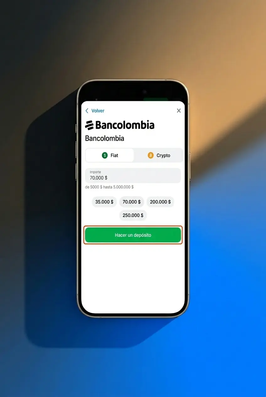 Activación de código promocional en la app de 1win para Android e iOS desde el módulo de depósito
