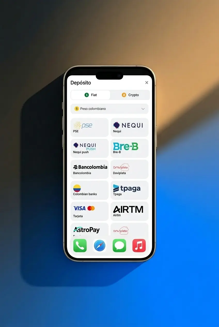 Activación de código promocional en la app de 1win para Android e iOS desde el módulo de depósito