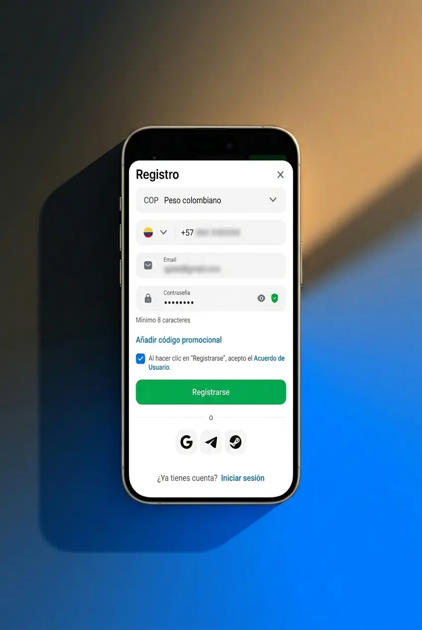 Activación de código promocional en la app de 1win para Android e iOS desde el módulo de depósito