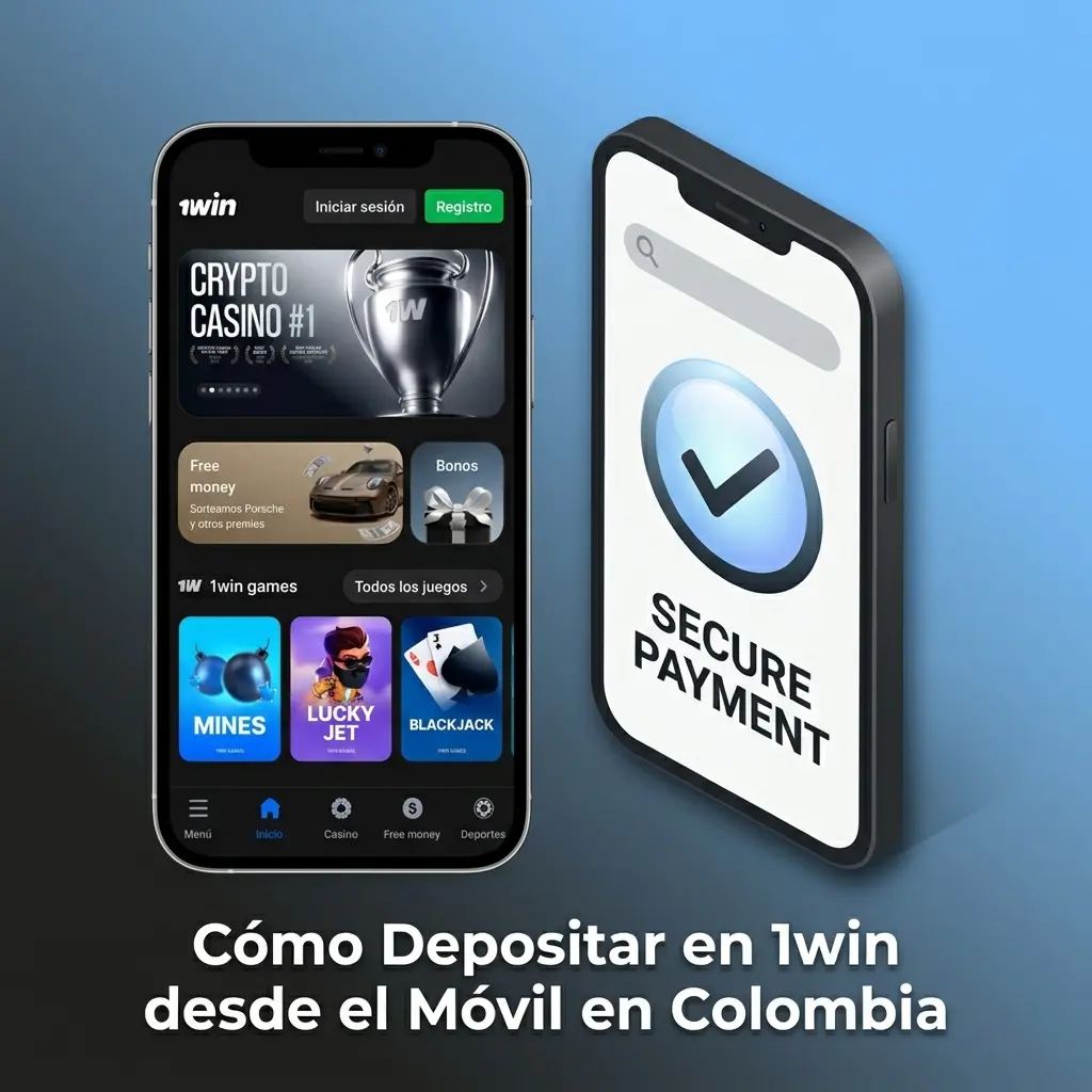 Depósito en 1win desde el móvil en Colombia con Nequi, Daviplata o PSE en la app para Android e iOS