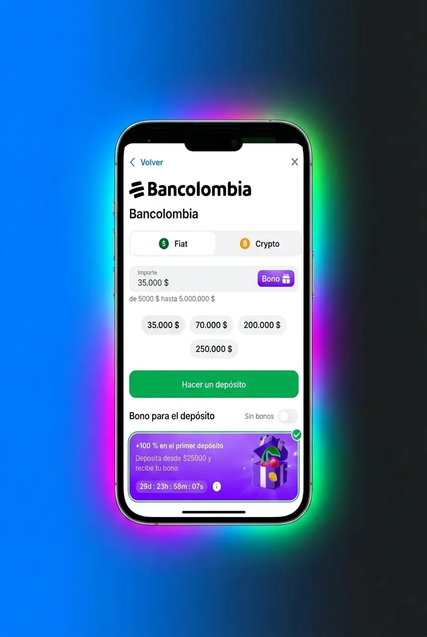Pasos para registrarse y jugar en 1win Casino con bono del 100% y 70 giros gratis desde Colombia