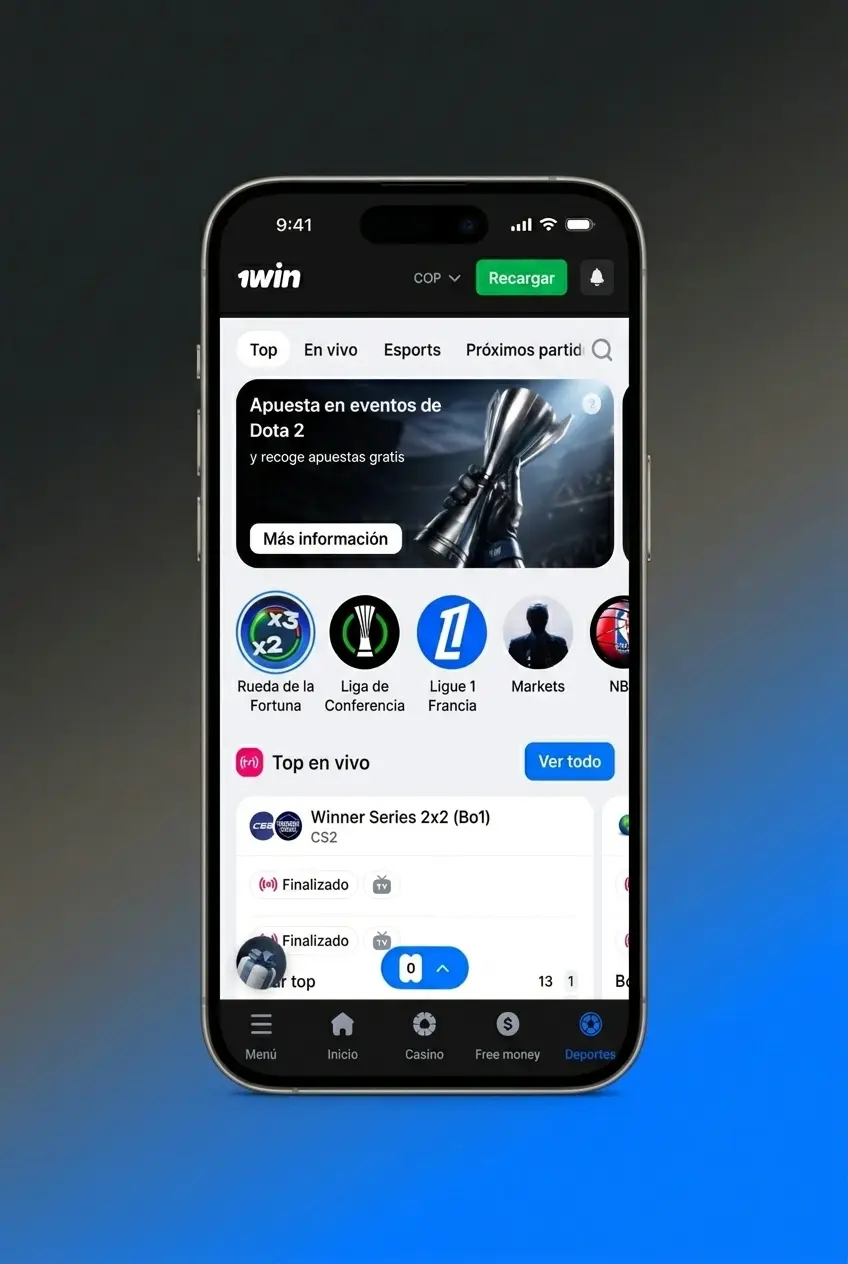 Guía paso a paso para realizar tu primera apuesta deportiva en 1win con fútbol, tenis y esports