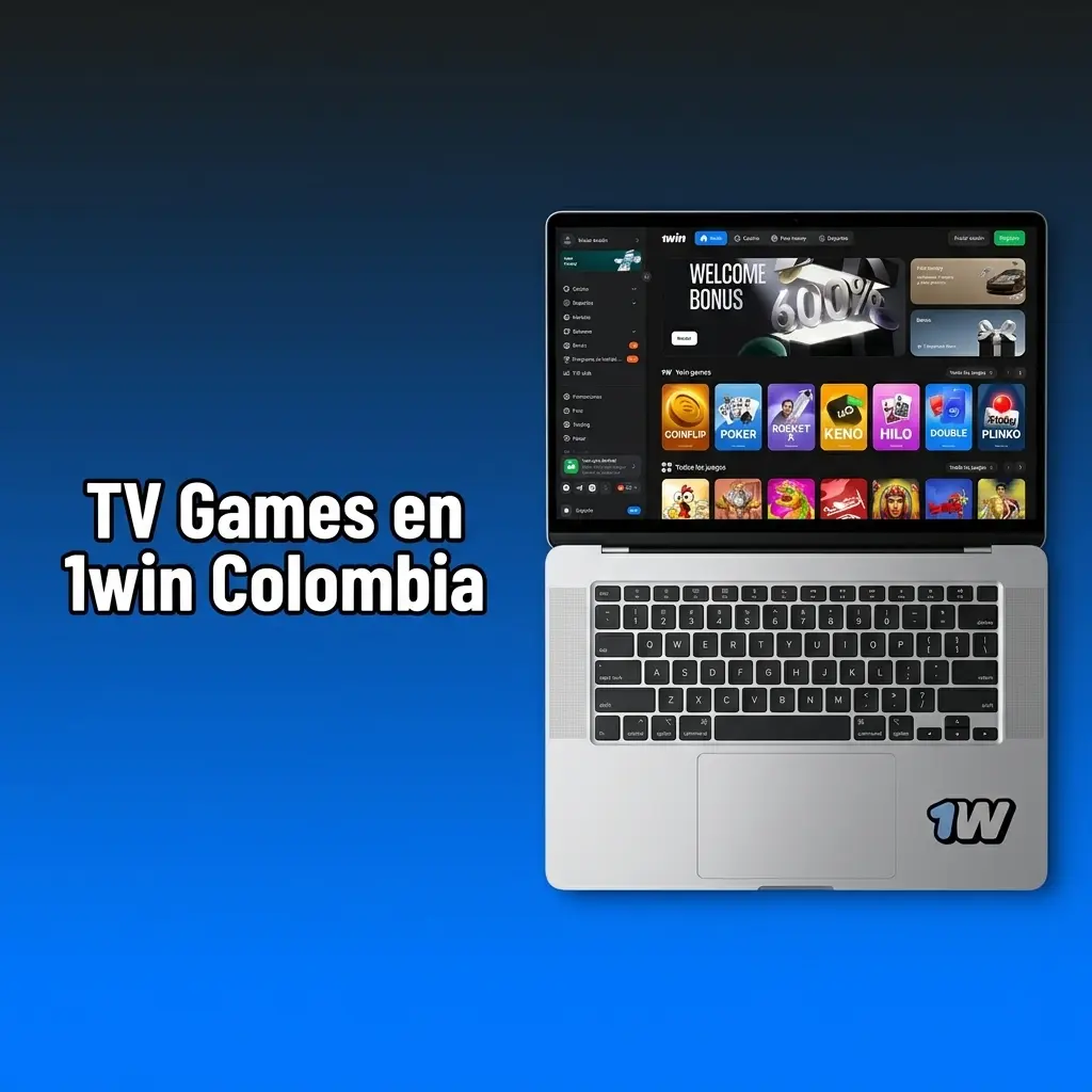 Sección de TV Games en 1win Colombia con ruleta, bingo en vivo, game shows y baccarat presentados por anfitriones